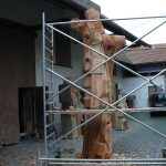 Skulptur "Die Himmelstreppe" Arbeitsprozess